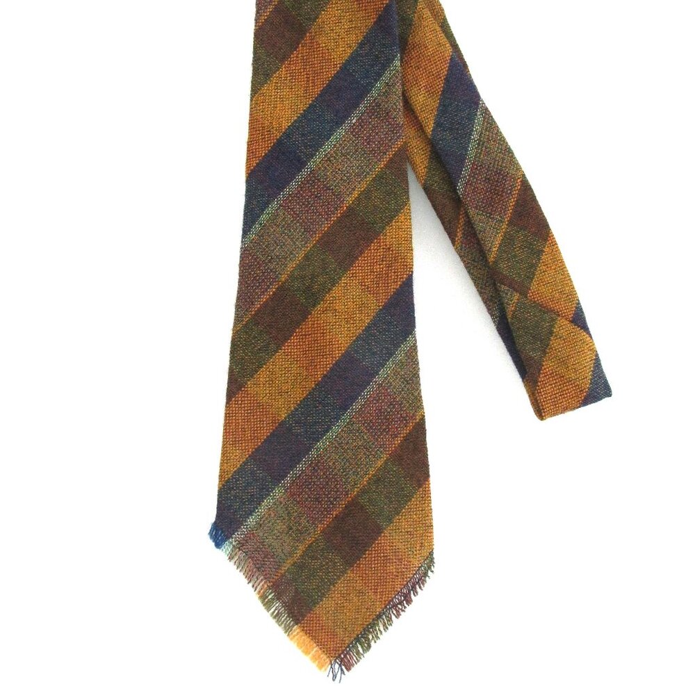 North Wales Weavers Vintage Men's Hand-Woven Wool Fringed Tie